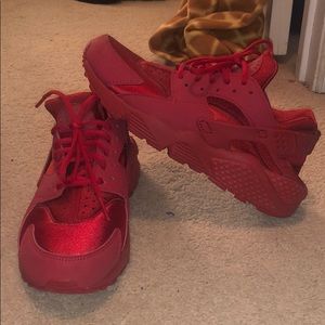 All Red Nike Huarache